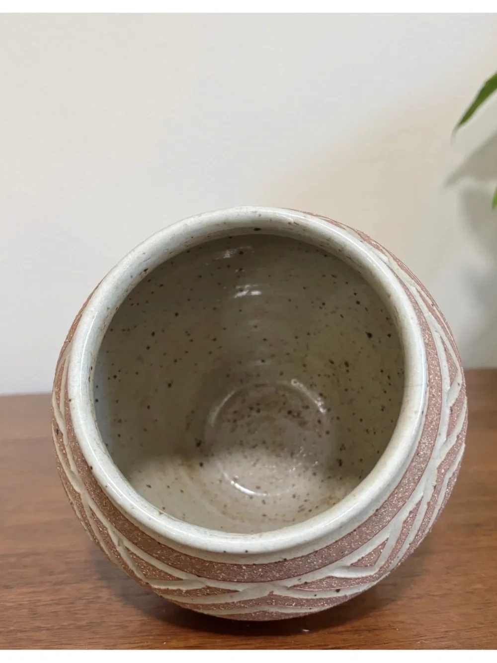 Vintage Southwestern Speckled Glazed Stoneware Studio Pottery Vase 6” Tall